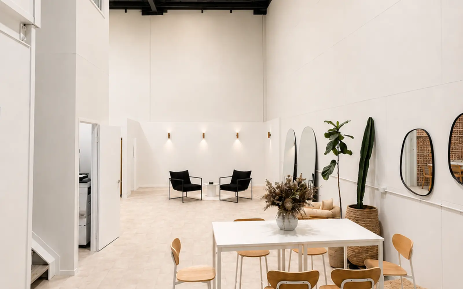 The light-filled Birdcage Studios interior in Mackay